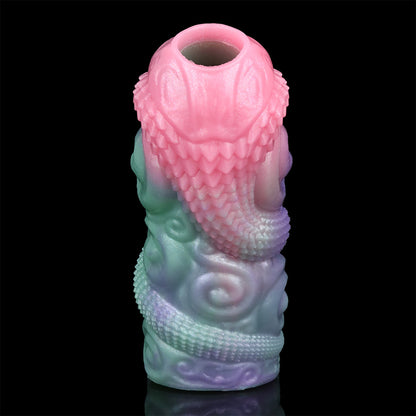Penis Sleeve Python Spiral – Fetish Baroque Volutes Platinum Silicone | SilikonLust