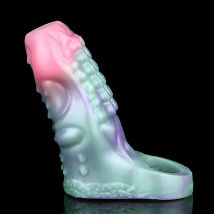Open-End Alien Penis Sleeve – Biomorphic Extension Made of Platinum Silicone | SilikonLust Fetish