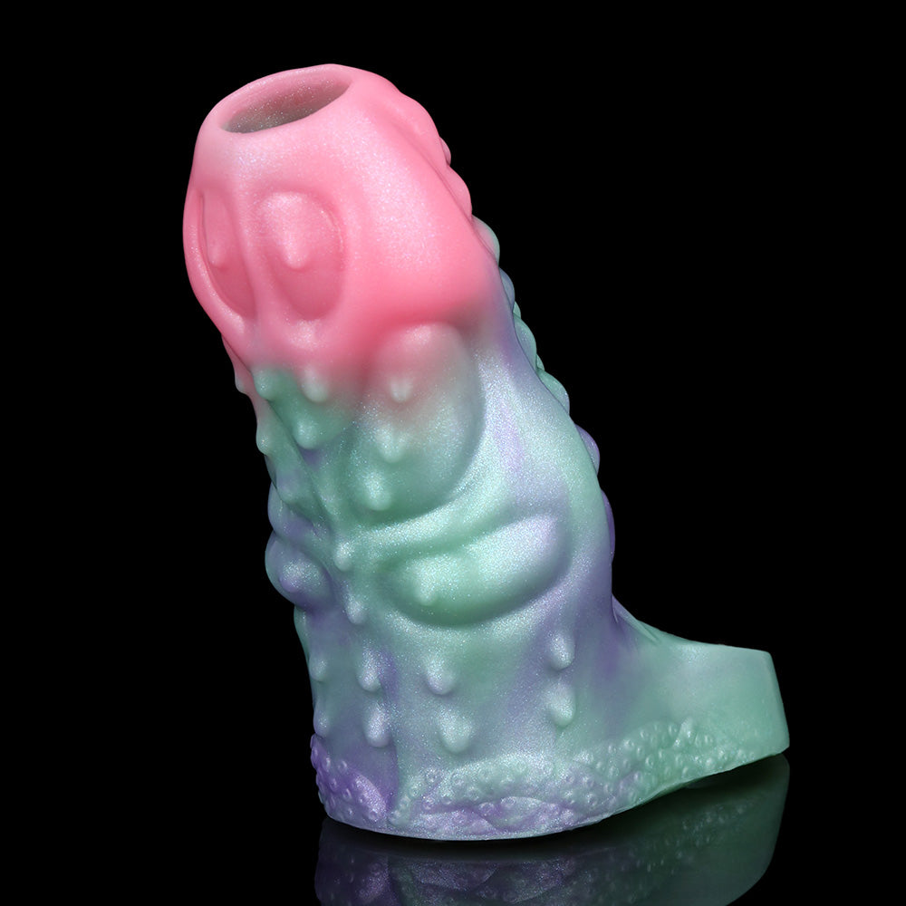 Open-End Alien Penis Sleeve – Biomorphic Extension Made of Platinum Silicone | SilikonLust Fetish