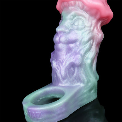Penis Sleeve Mushroom Cap – Open Mushroom Cap, Organic Texture & Pearlescent Gradient | Platinum Silicone | SilikonLust