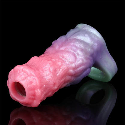 Alien Penis Sleeve Monster – Abyssal Sensory Organs, Asymmetrical Pressure & Pearlescent Gradient | Platinum Silicone | SilikonLust