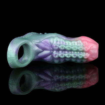Open-End Alien Penis Sleeve – Biomorphic Extension Made of Platinum Silicone | SilikonLust Fetish