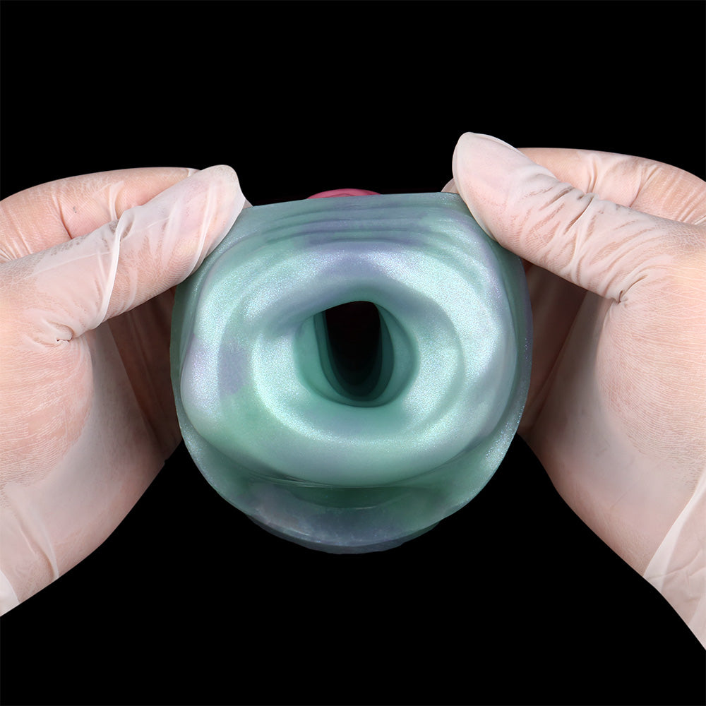 Armor Penis Sleeve – Alien Armor Structure Premium Platinum Silicone Sleeve with Cyber-Relic Aesthetics