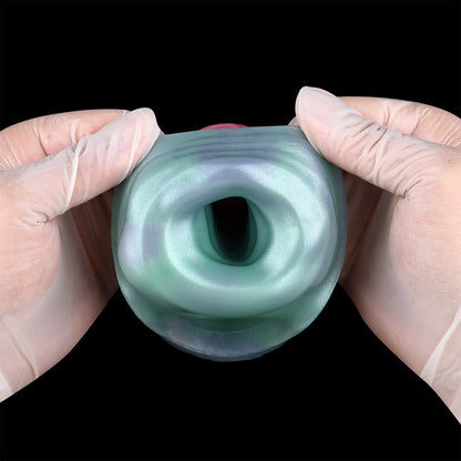 Armor Penis Sleeve – Alien Armor Structure Premium Platinum Silicone Sleeve with Cyber-Relic Aesthetics