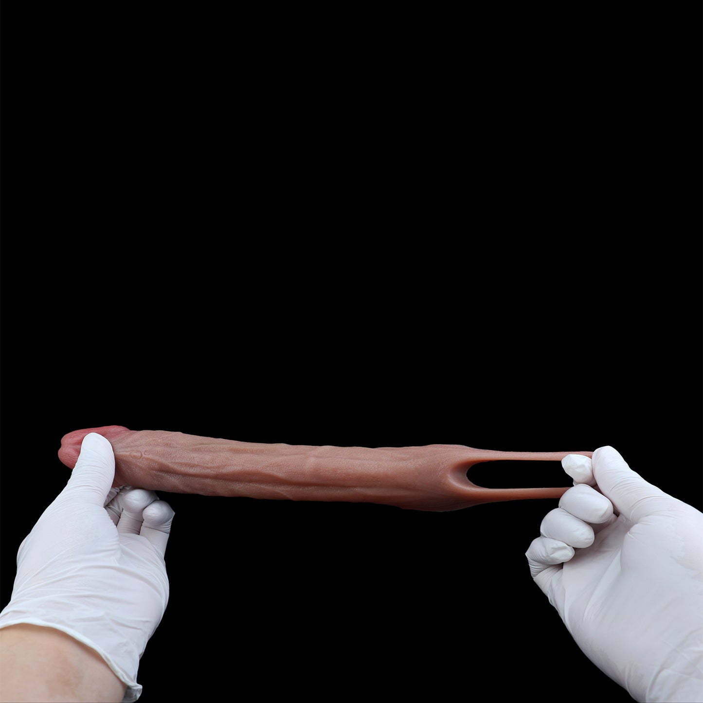 Penis Sleeve Hautfarbe Realistisch – Vibration, 3,5 cm Penis Verlängerung & Venenrelief