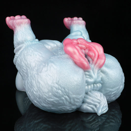 Wolf Girl Fantasy Masturbator Platinum Silicone - Werwolf-Mädchen Design mit Bondage-Ästhetik und Engem Spiralkanal