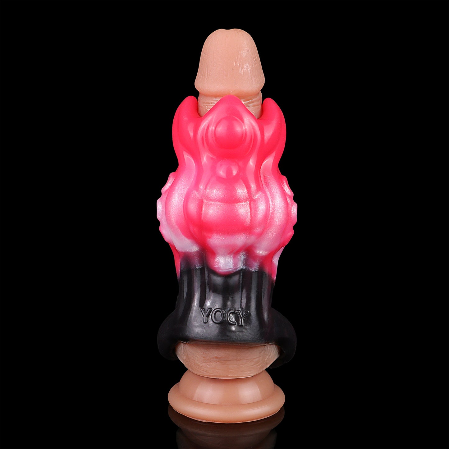 Entfesselter Flammen-Penis Sleeve aus Silikon – Cock Sleeve Extender mit Tentakel-Textur für intensive sensorische Eskalation