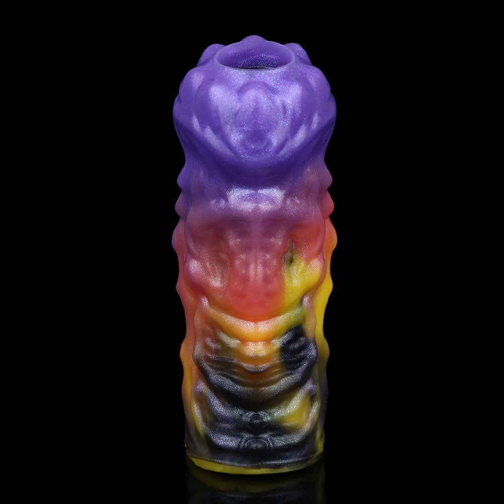 Biomorph Alien Penis Sleeve – Cosmic Glow Edition mit offener Eichel-Zone