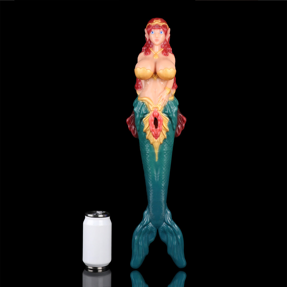 Meerjungfrau Sexpuppe – Vollkörper Fantasy-Masturbator, Einzelkanal mit anomaler Innenstruktur, Korallrot-Eingang, Schuppenkörper aus Platin-Silikon | Rotjäger & Violettkristall