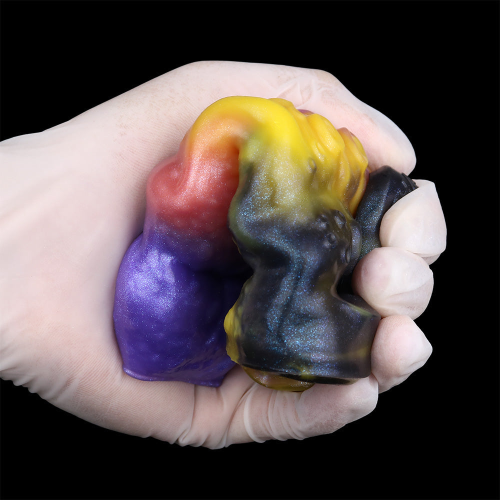 Colorful Alien Phallus Sleeve | Totem Block Relief & Tentacle Suction Cup Texture | Nebula Penis Sleeve