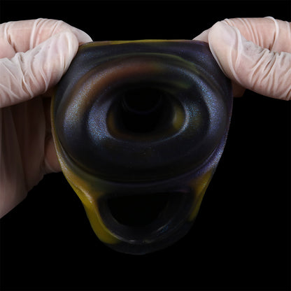 Colorful Alien Phallus Sleeve | Totem Block Relief & Tentacle Suction Cup Texture | Nebula Penis Sleeve