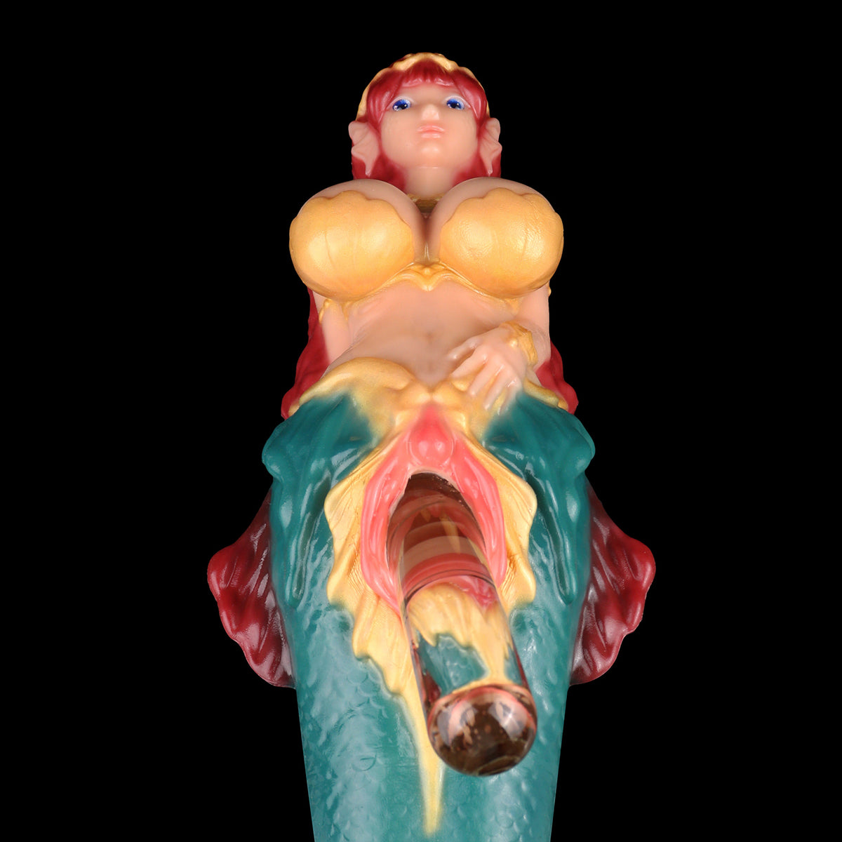 Meerjungfrau Sexpuppe – Vollkörper Fantasy-Masturbator, Einzelkanal mit anomaler Innenstruktur, Korallrot-Eingang, Schuppenkörper aus Platin-Silikon | Rotjäger & Violettkristall