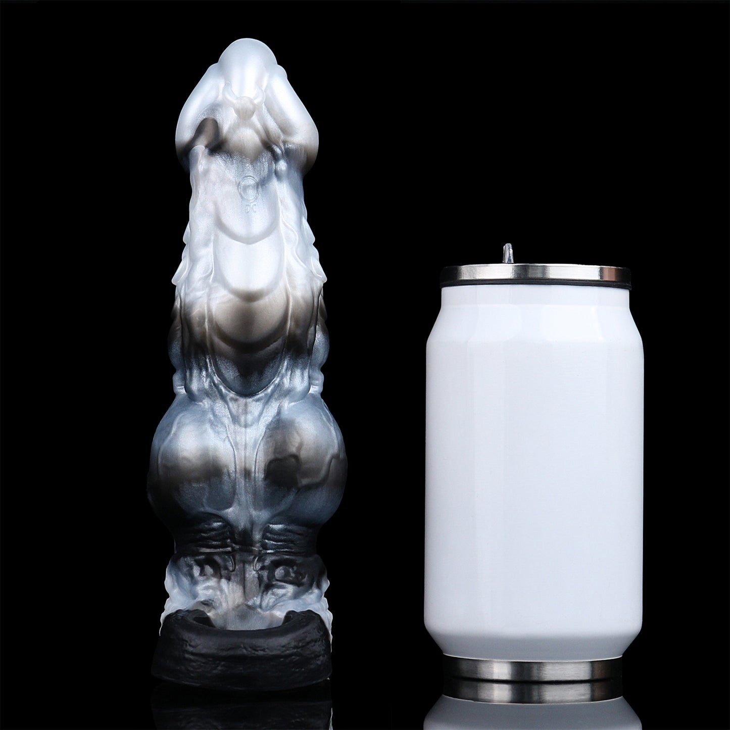 Dragon Penis Sleeve Mondweiß – Schuppenpanzer, 10 Vibrationsmodi & Fernbedienung