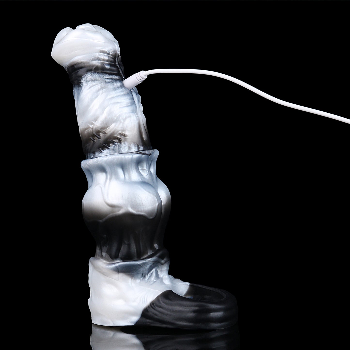 Penishtuelle Beast Eisweiß – Penis Extender, 10 Vibrationsmodi & Katzendämon-Fernbedienung