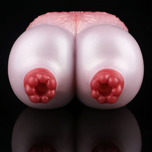 Fantasie Sexpuppen Torso – Perlrosa Riesenbrüste Masturbator aus Platin-Silikon