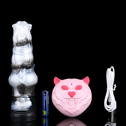 Horse Penis Sleeve Marmor – Pferdekopf-Design, Penis Extender, 10 Vibrationsmodi & Fernbedienung