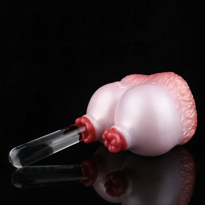 Fantasie Sexpuppen Torso – Perlrosa Riesenbrüste Masturbator aus Platin-Silikon