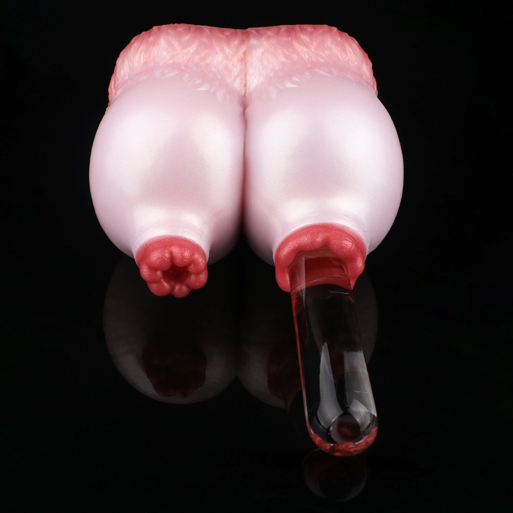 Fantasie Sexpuppen Torso – Perlrosa Riesenbrüste Masturbator aus Platin-Silikon