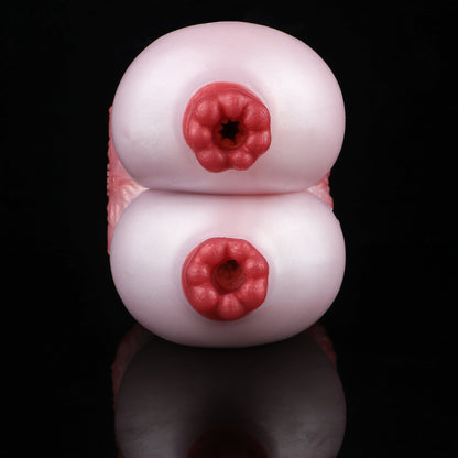 Fantasie Sexpuppen Torso – Perlrosa Riesenbrüste Masturbator aus Platin-Silikon