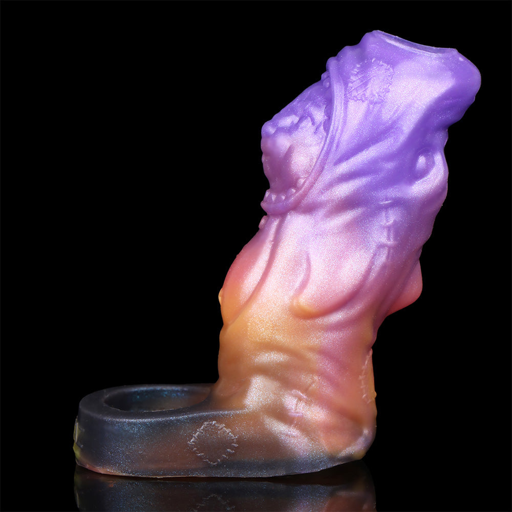 Silicone Phallus Sleeve | Delay Climax Ring & 360° Adaptive Fit | Penis Sleeve Extender Shar Vorrfyn
