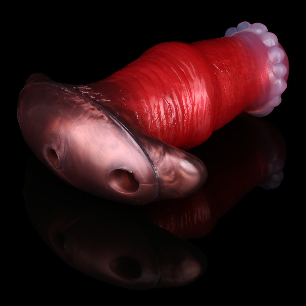 Anal Plug aus Platin-Silikon mit Ringstruktur – Anal Plug mit Vibratoröffnung, Strap-On kompatibel für intensives Training & Rollenspiel