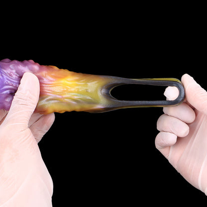 Eldritch Abyss Penis Sleeve – Biomorphes Alien-Design mit Delay-Hodenriemen & offener Spitze