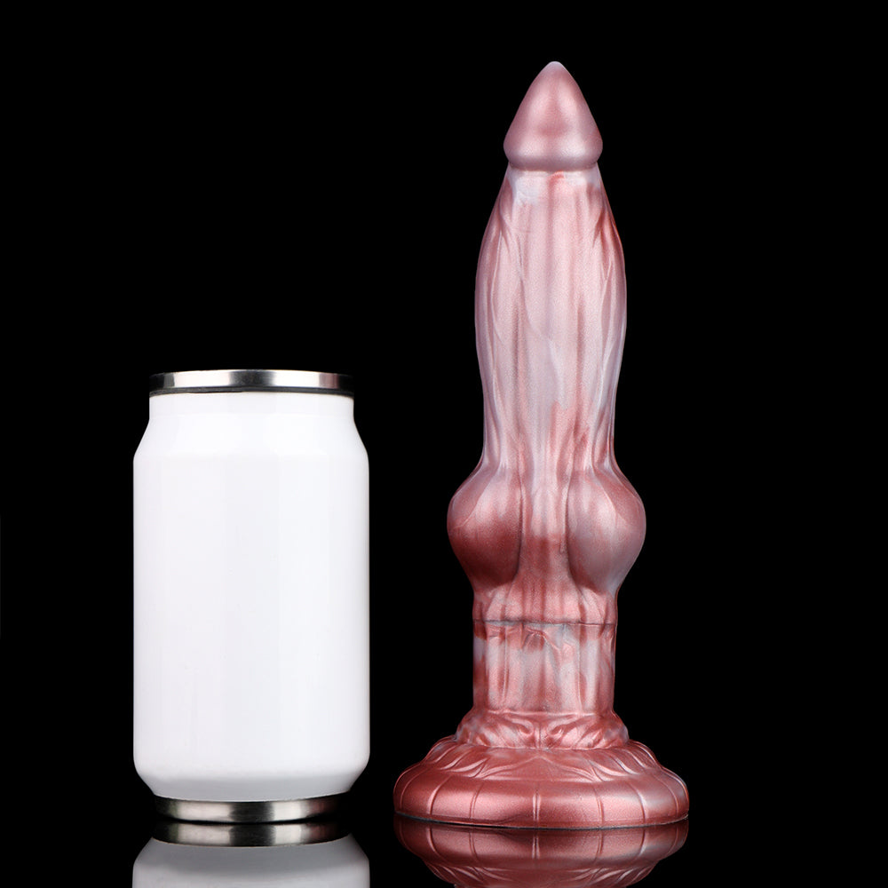 Fantasy Dildo Roségold Marmor – Aufblasbar & Größenverstellbar, Gestufte Kugelstruktur & Starker Saugnapf