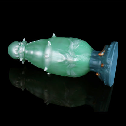 Ice Dragon from the Deep: Platinum Silicone Dragon Dildo – Inflatable, Spiked & with Suction Cup
