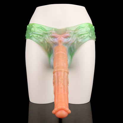 Fantasy Equine Penis Sleeve – Horse Wearable Strap-On with Emerald Green Caramel Coloration