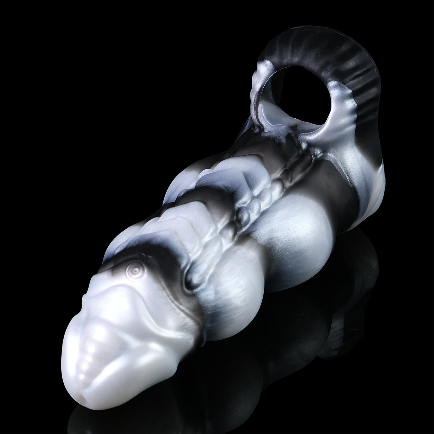 Mythic Dragon Penishülle – Dreistufiger Silikon Penis Extender mit Funk-Fernbedienung & Hoden-Lock