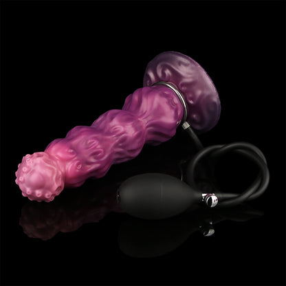 FANTASY DILDO [Alien Edition] - Aufblasbar -Platin-Silikon - Schwarze Pumpe
