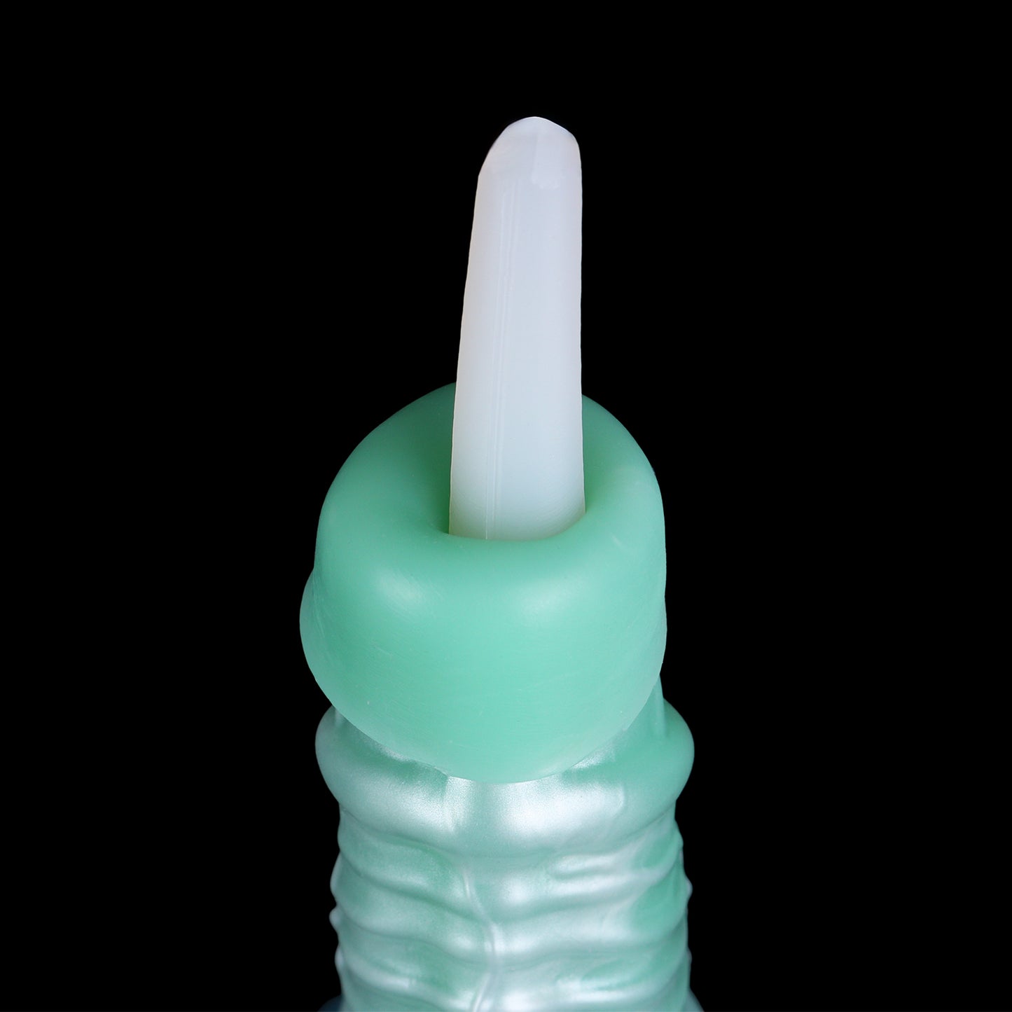 Mystic Sea Spirit: Platinum Silicone Horse Dildo with Inflatable Core & Suction Cup