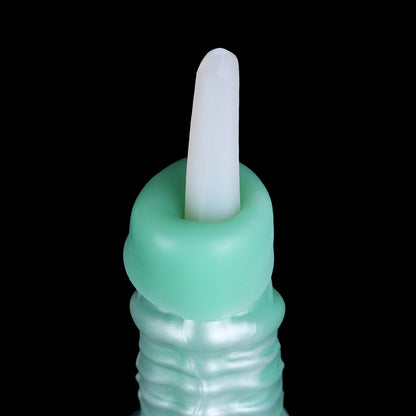 Mystic Sea Spirit: Platinum Silicone Horse Dildo with Inflatable Core & Suction Cup
