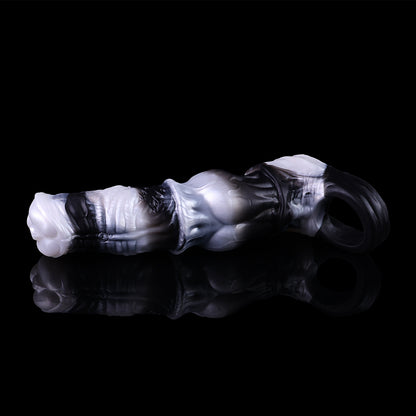 Penishtuelle Beast Eisweiß – Penis Extender, 10 Vibrationsmodi & Katzendämon-Fernbedienung