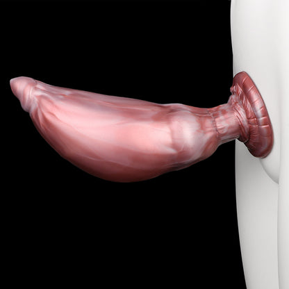 Fantasy Dildo Roségold Marmor – Aufblasbar & Größenverstellbar, Gestufte Kugelstruktur & Starker Saugnapf