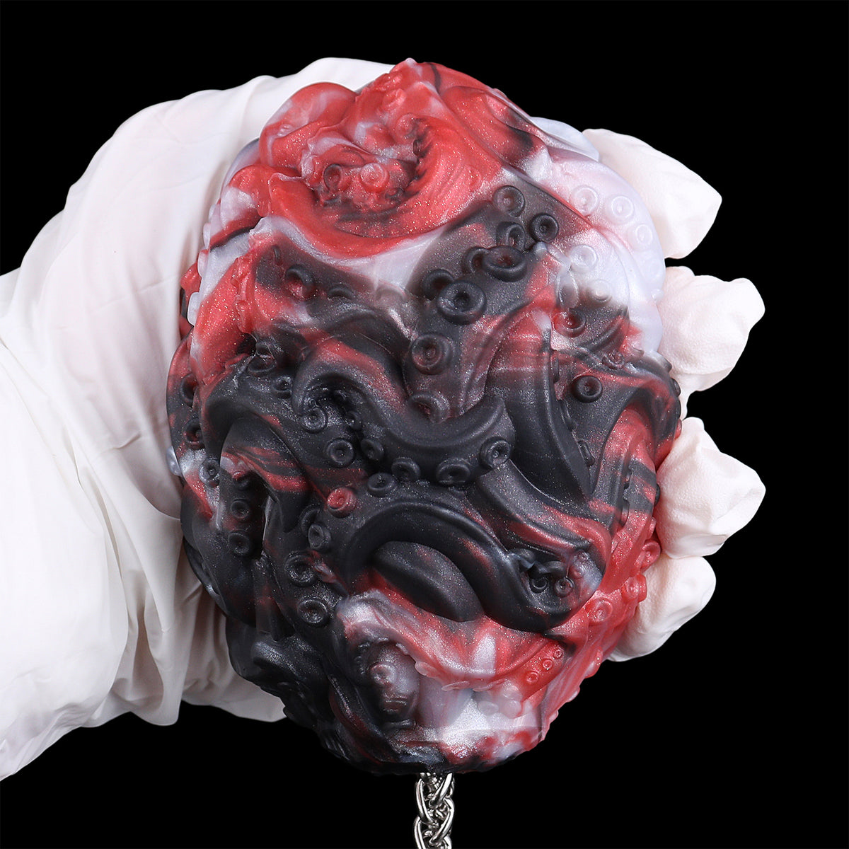 Silicone Kraken Egg – Red-and-Black Tentacle Relief for Fantasy Role-Playing Games