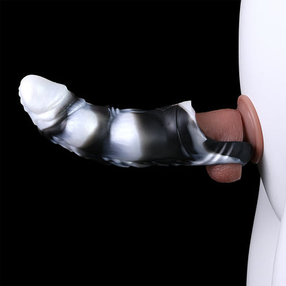 Mythic Dragon Penishülle – Dreistufiger Silikon Penis Extender mit Funk-Fernbedienung & Hoden-Lock