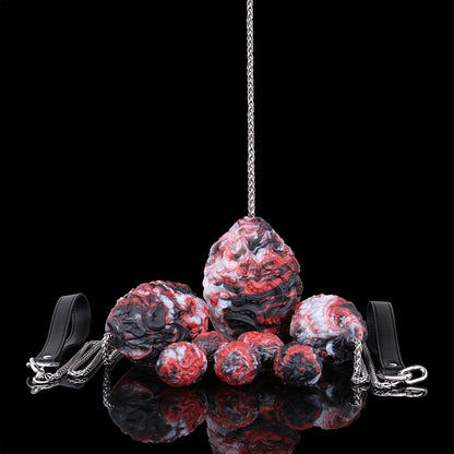 Silicone Kraken Egg – Red-and-Black Tentacle Relief for Fantasy Role-Playing Games