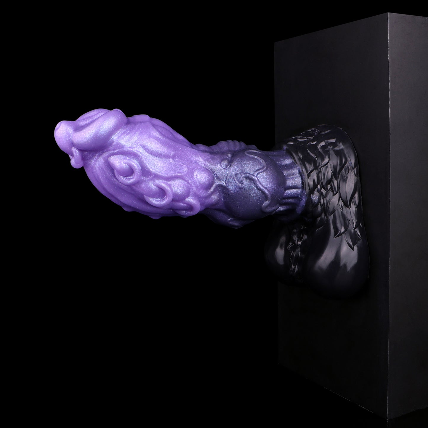 Fantasy Dildo Violett & Alien Organisch – Hollow Strap-on mit Mehrblättrigem Fremdkopf