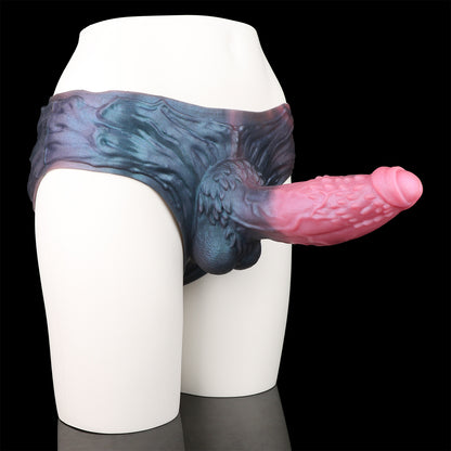 Spike Texture Penis Sleeve Wearable - Scale Cone Matrix | Fantasy Strap-On Pearlescent Platinum