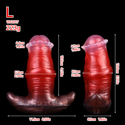 Anal Plug aus Platin-Silikon mit Ringstruktur – Anal Plug mit Vibratoröffnung, Strap-On kompatibel für intensives Training & Rollenspiel