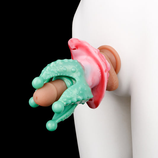 Exklusives 2-in-1 Alien-Pflanzen Toy: Tragbarer Tentakel Butt Plug & strukturierte Pocket Pussy für interaktive Fantasy-Spiele