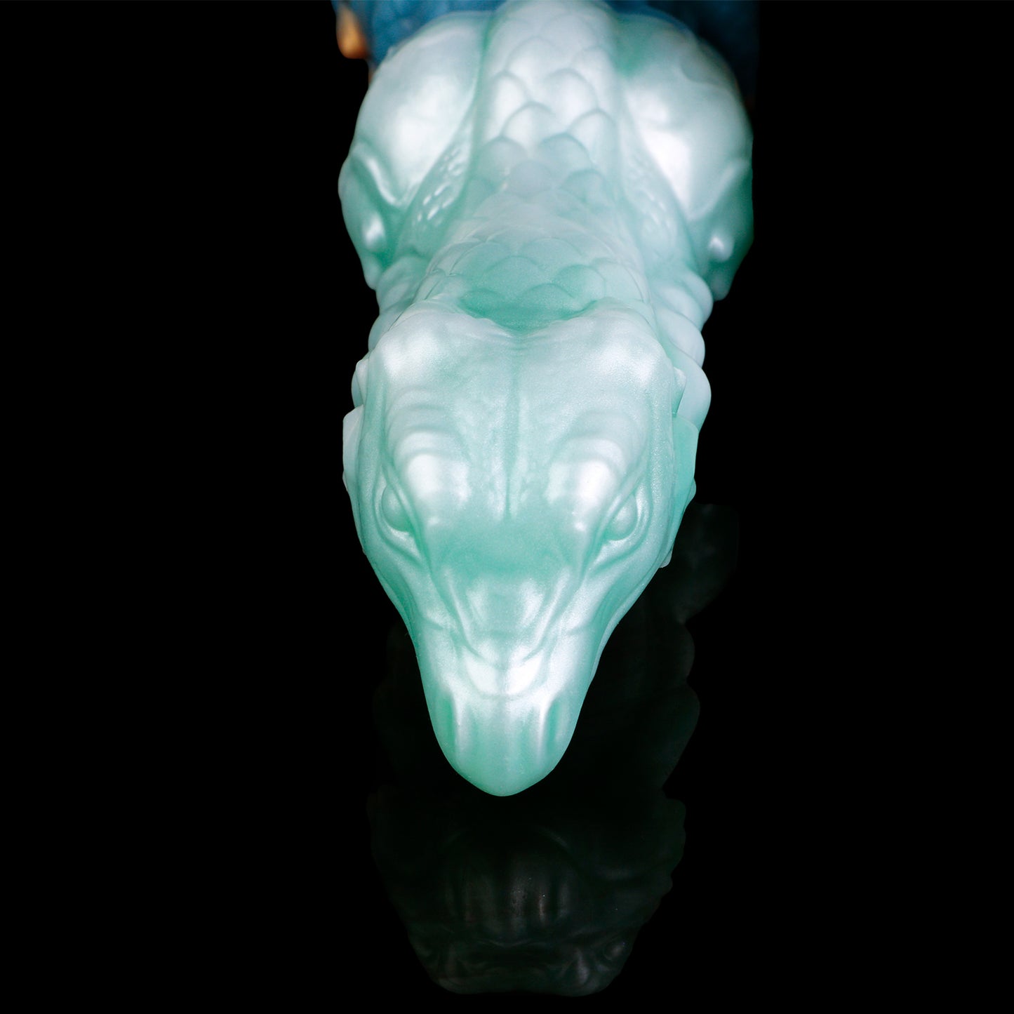 Mystical Ocean Dragon Dildo: Inflatable Fantasy Experience with Suction Cup & Color Gradient
