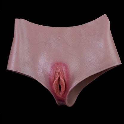 Lebensechte Silikon Pussy Panties für Femboys – Bequeme Crossdresser Boxershorts mit penetrierbarem Kanal & realistischer Optik