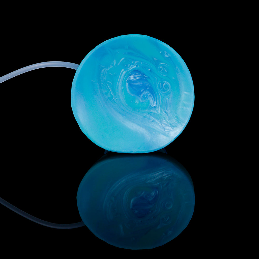 Alien Dildo Eisblau Platinsilikon-Spiralschaft mit Squirt-Funktion | SilikonLust
