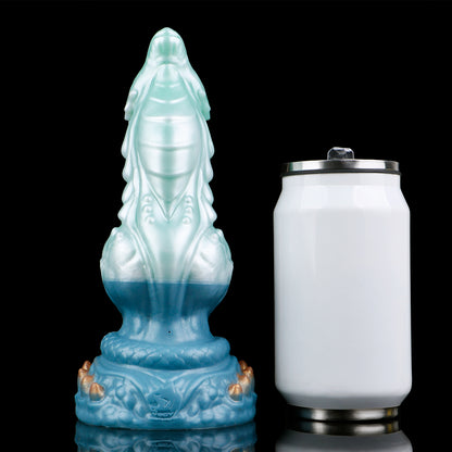 Mystical Ocean Dragon Dildo: Inflatable Fantasy Experience with Suction Cup & Color Gradient