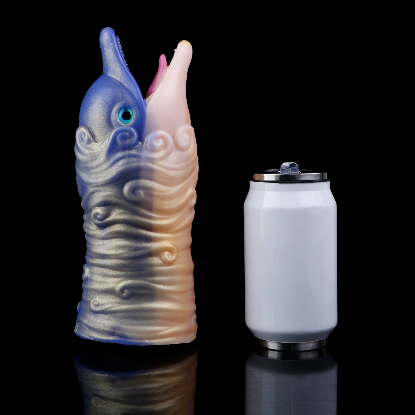 Deep Ocean Dolphin Masturbator – Pearl-Blue & Apricot Tenga Alternative for Orgasms