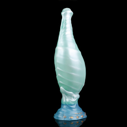 Mystic Sea Spirit: Platinum Silicone Horse Dildo with Inflatable Core & Suction Cup