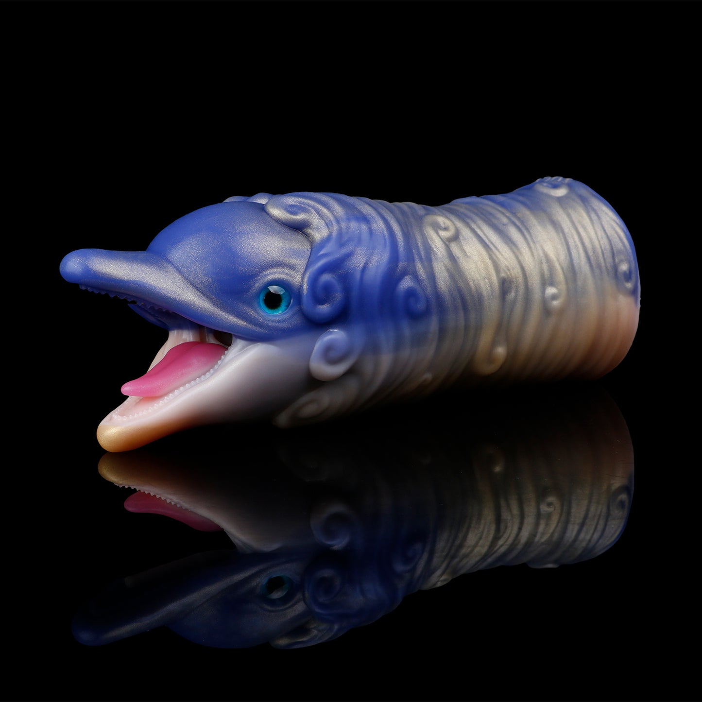 Deep Ocean Dolphin Masturbator – Pearl-Blue & Apricot Tenga Alternative for Orgasms