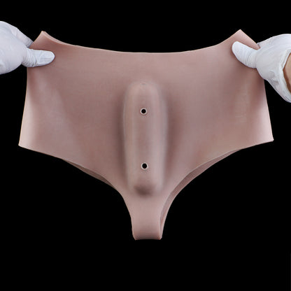 Lebensechte Silikon Pussy Panties für Femboys – Bequeme Crossdresser Boxershorts mit penetrierbarem Kanal & realistischer Optik